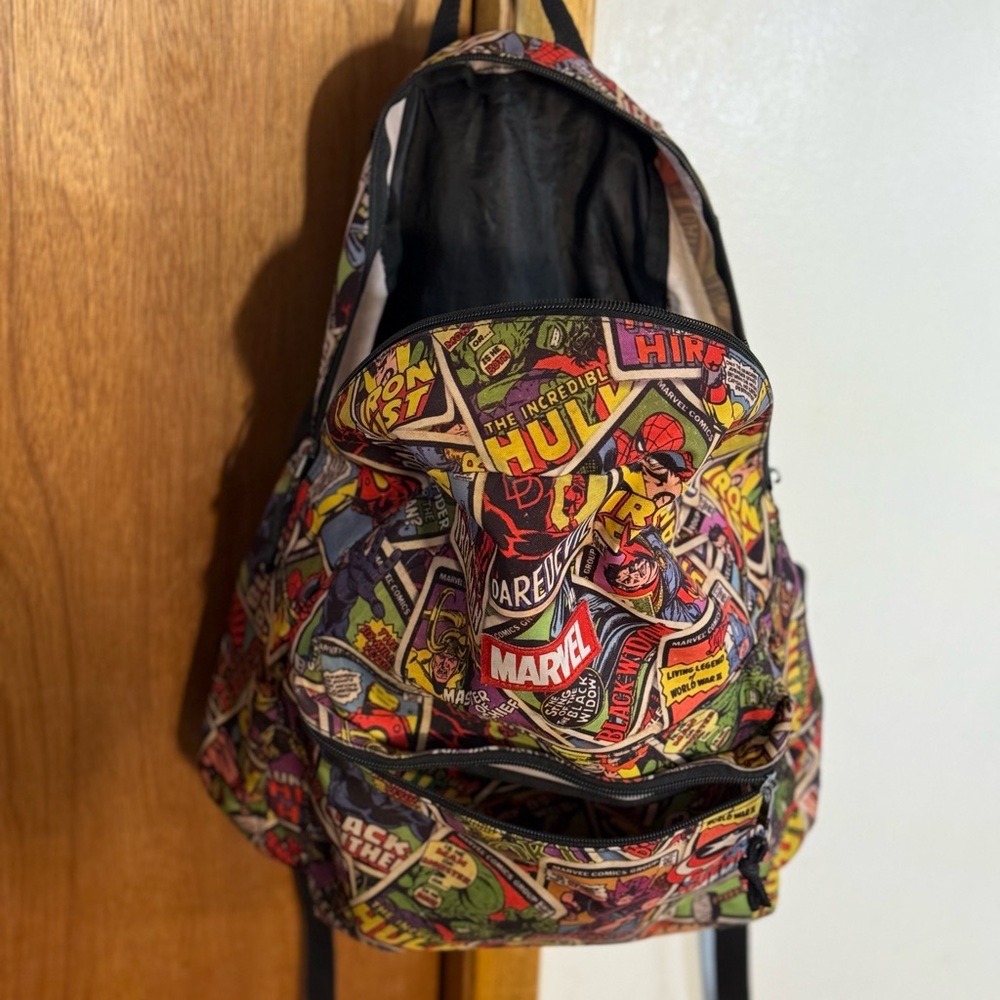 Marvel Multicolor Comic Backpack - image 4